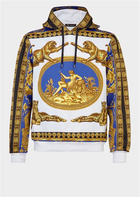 blue versace sweatshirt|versace sweatshirts for men.